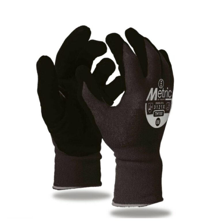 White Polka Dot Tiger Paw Glove AX 024 BLACK