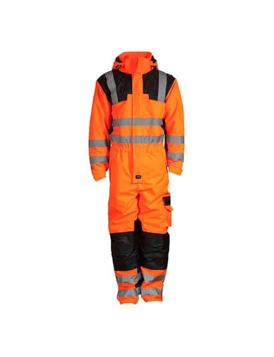 hi vis waterproof breathable thermal coverall high visibility workwear rail