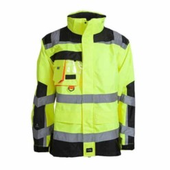 hi vis waterproof breathable rain jacket high visibility workwear