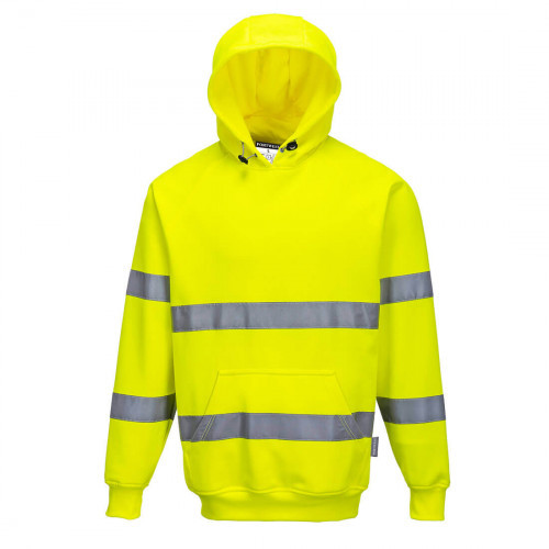 hi vis hoodie,Portwest Hi Vis Hooded Sweatshirt Yellow BPW B304 e1633382772441