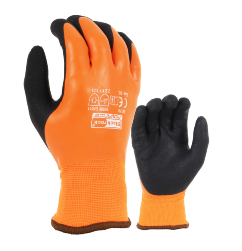 gloves, Rodo, Watertite thermal, waterproof, palmm coated, cut level 2 watertite black rock thermal dual coated winter glove ARO 54310 e1617262436889