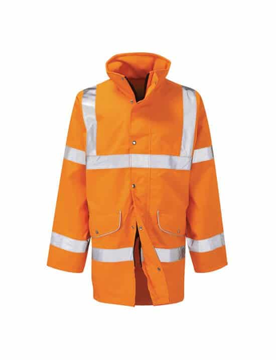 Hi Vis Rail Storm Coat,Hi vis orange coat GOB ENTC