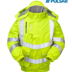 Pulsar® Padded Yellow Hi Vis Bomber Jacket