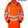 Hi Vis Rail Short Sleeve Polo Shirt,LEO Workwear GPB PR499 Pulsar Hi Vis Rail Unlined Storm Coat