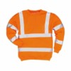 Hi Vis Orange Rail Specification Long Sleeved Polo Shirt,hi vis orange GPW B303