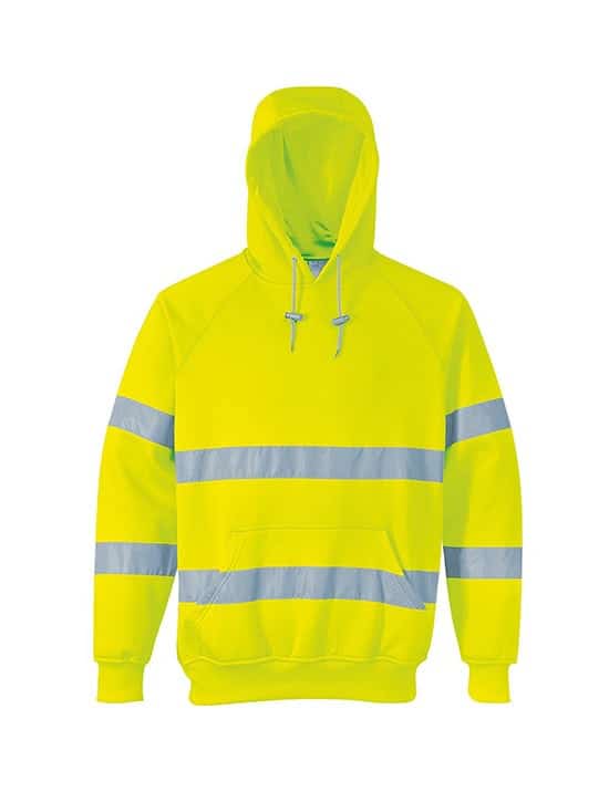 hi vis hooded sweatshirt