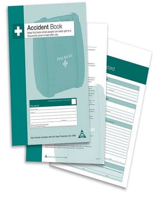 accident book first aid accident report book 9804 p