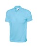 short sleeved polo shirt, Uneek, mens, cotton, blue, jersey workwear 100 cotton jersey poloshirts sky cun 122 sk
