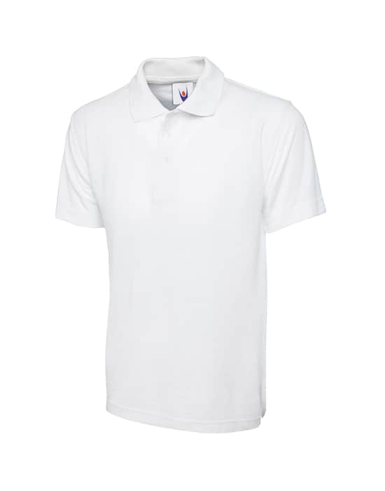 short sleeved polo shirt, Uneek, mens, classic workwear classic poloshirt white cun 101 wt