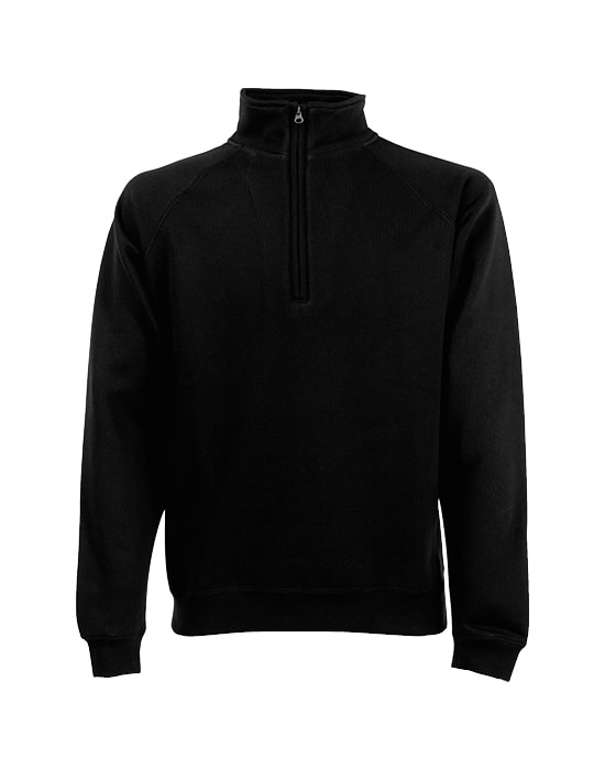 Sweatshirt, zip neck, classic  workwear classic zip neck sweatshirt black crl ss230 bk