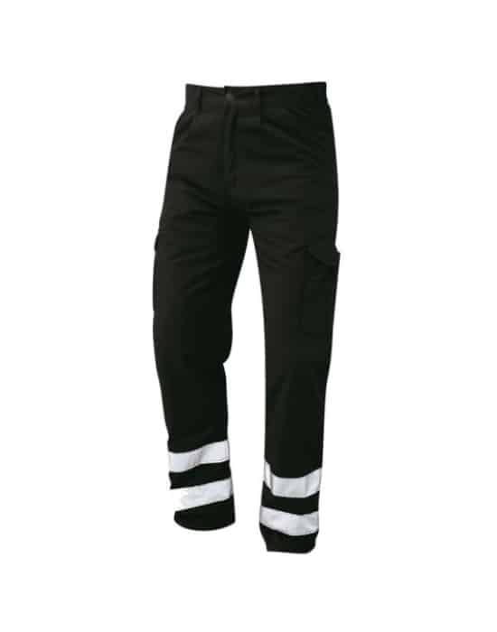 combat trouser, hi vis bands  workwear combat trouser double hi vis bands black cor 2500hv bk
