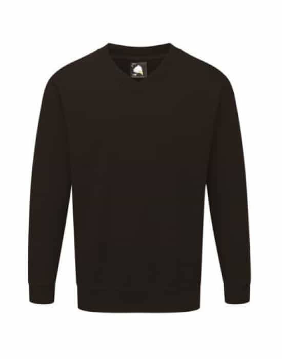 v-neck sweatshirt workwear deluxe v neck sweatshirt black cx sw022 bk
