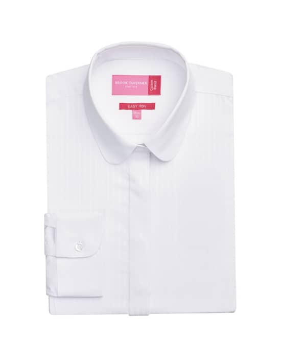 Long sleeve blouse, Franca, Brook Taverner, slim fit,  workwear franca slim fit long sleeve blouse white cbr 2251 wt