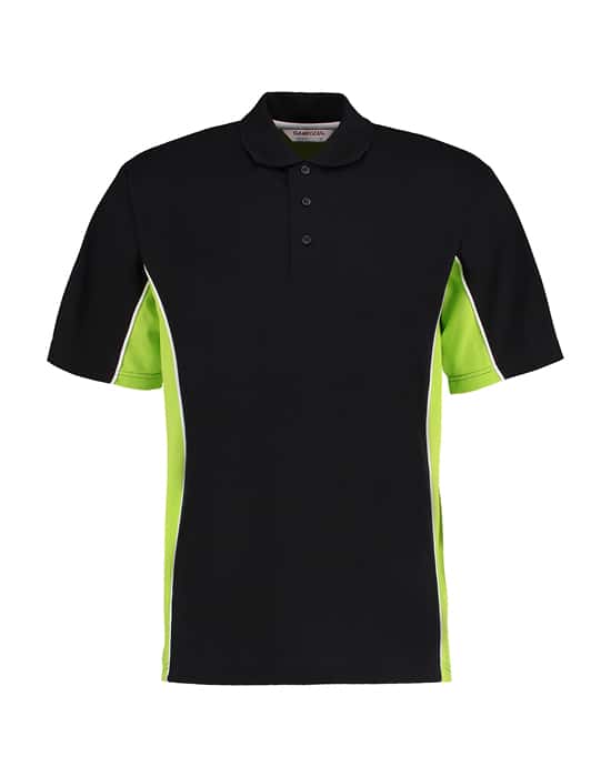short sleeved polo shirt, Ralawise, Game Gear, mens workwear game gear contrast polo shirt black lime crl kk475 bkli