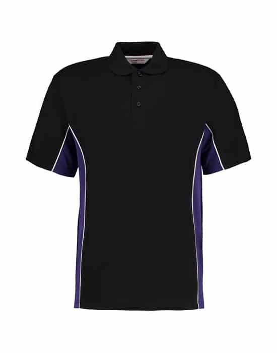 short sleeved polo shirt, Ralawise, Game Gear, mens workwear game gear contrast polo shirt black purple crl kk475 bkpu