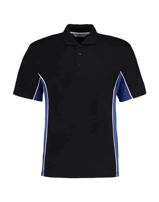 short sleeved polo shirt, Ralawise, Game Gear, mens workwear game gear contrast polo shirt black royal white crl kk475 brw
