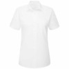 action trousers, ladies  workwear ladies classic short sleeved blouse white cx sh020 wt