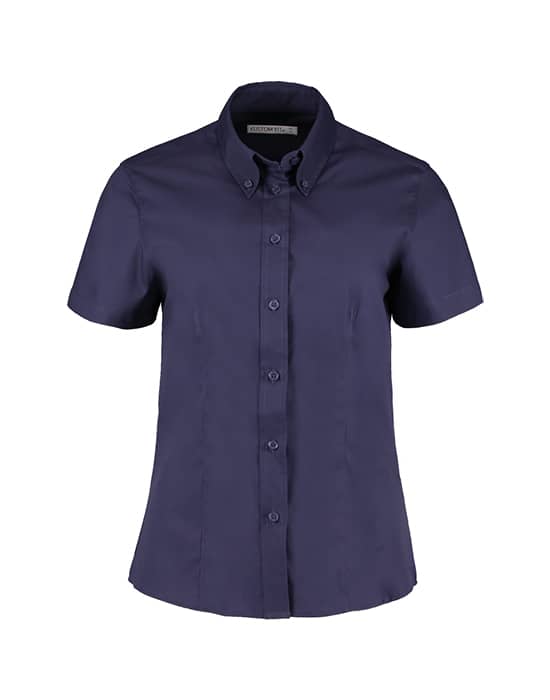 Ladies Short Sleeved Oxford Blouse,ladies blouse workwear ladies short sleeve oxford blouse navy cx sh012 nv