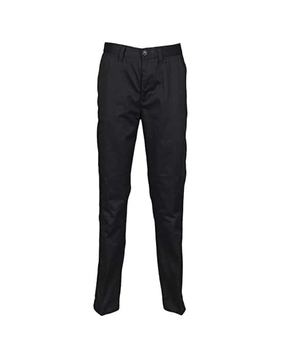 chinos, chino trouser, mens, flat fronted  workwear mens flat fronted chino trouser black crl hb640 bk