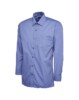 chinos, chino trousers workwear mens l ong sleeve poplin shirt mid blue cun uc709 mb