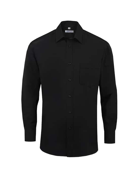 mens long sleeved shirt, classic  workwear mens long sleeved classic shirt black cx sh017 bk