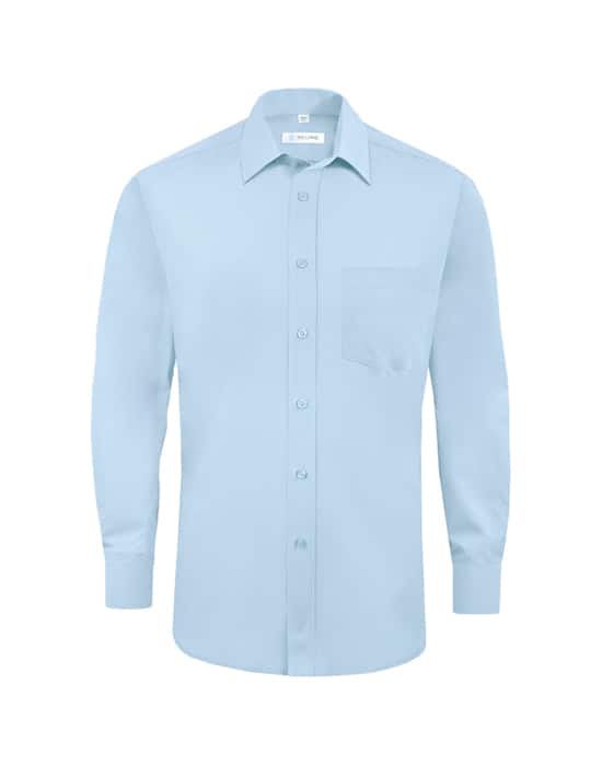 mens long sleeved shirt, classic  workwear mens long sleeved classic shirt pale blue cx sh017 pb