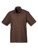 mens short sleeved shirt, colourway  workwear mens short sleeved colourway shirt brown cx sh031 br