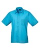 mens short sleeved shirt, colourway  workwear mens short sleeved colourway shirt turquoise cx sh031 tq