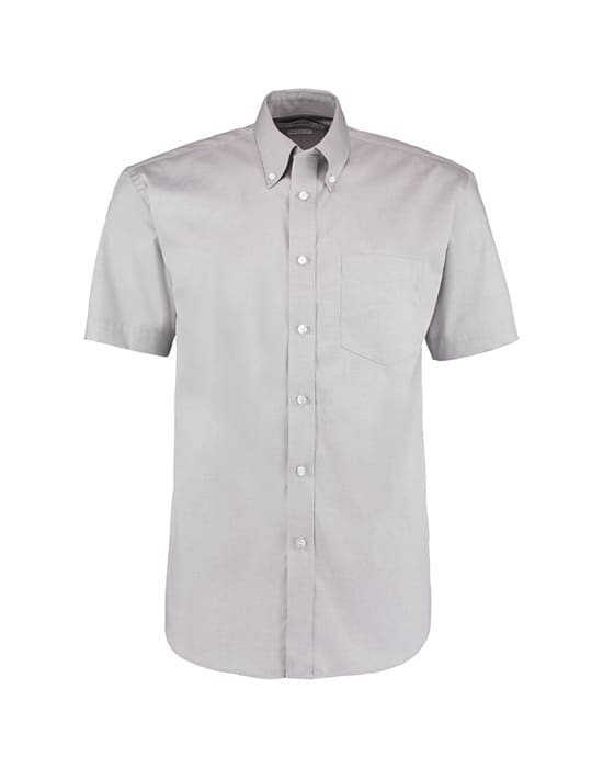 Men's short sleeved oxford shirt,oxford shirt workwear mens short sleeved oxford shirt silver grey cx sh010 sg