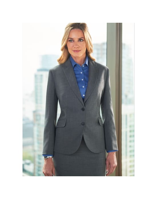 Tailored Fit 2 Button Ladies Jacket,Novara workwear novara tailored fit 2 button jacket grey cbr 2222 gr 1