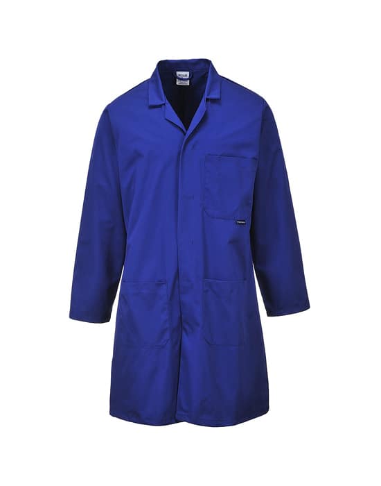 warehouse coat, mens, polycotton, blue  workwear polycotton warehouse coat royal cx tc003 rl