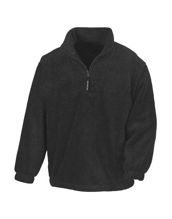 fleece, mens, zip. black  workwear quarter zip fleece black cx fb003 bk