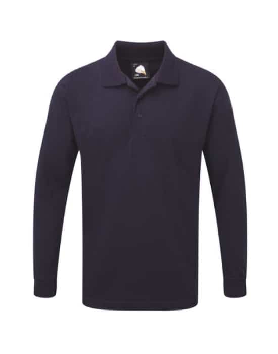 long-sleeved polo shirt, mens, Weaver, premium, black  workwear weaver premium long sleeved poloshirt navy cor 1170 nv