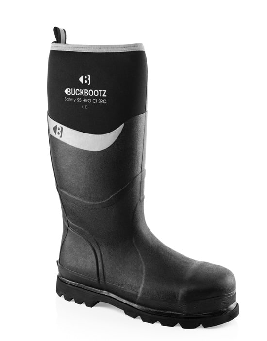 Buckler BBZ6000BK Waterproof Rubber Safety Black Wellington Boots Sizes 5-13 