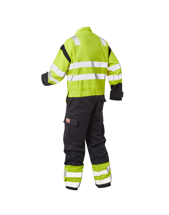 CS Arc Flash Coverall,high visibility coverall,hi vis coverall,yellow GTA ARCCOV coverall back web