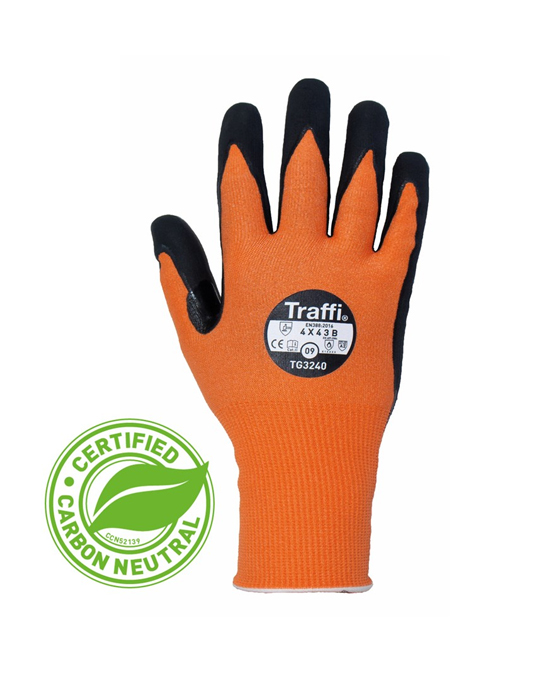 Carbon Neutral Cut Level B Glove,Traffi ATR TG3240