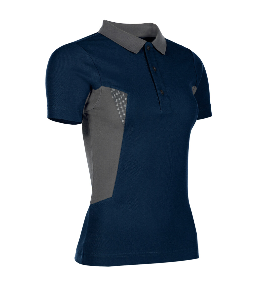 SYNQ Ladies Pitcher Polo Shirt Navy/Grey