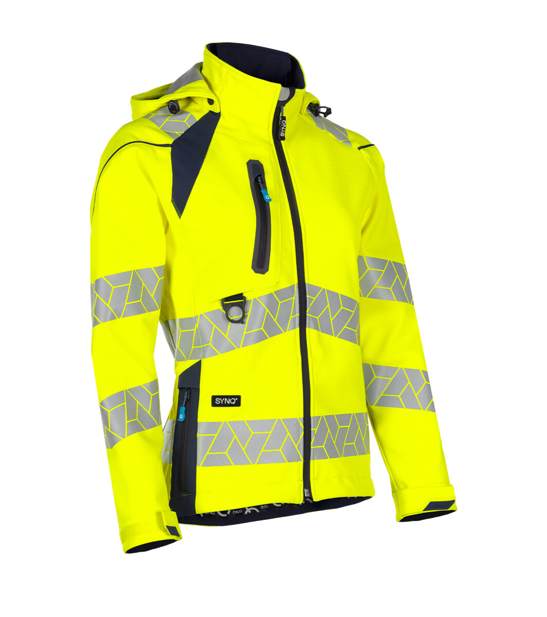 SYNQ Ladies Deteqtor Hi Vis Stretch Softshell